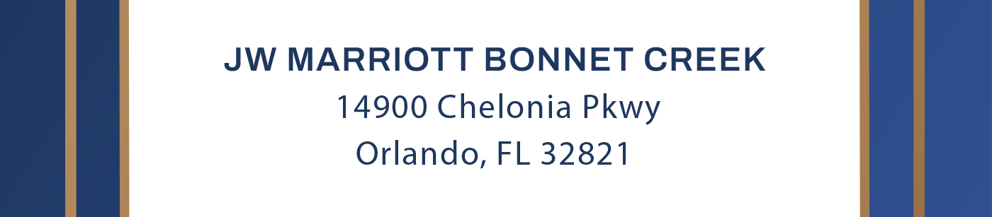 JW Marriott Bonnet Creek. 14900 Chelonia Pkwy, Orlando, FL 32821