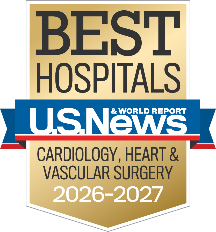 High Performing Hospitals U.S. News & World Report 2023-2024 - Aortic Valve Surgery | Mitrial Valve Repair Reference Center Award - 2022